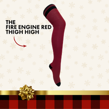 Load image into Gallery viewer, Pook Thigh High Sky Highs - Foxy Fire Engine