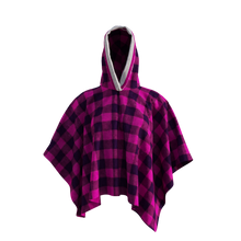 Load image into Gallery viewer, Pook Poncho - Adult Pink Polar Fleece w/ Snap Fastners