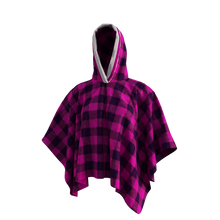 Load image into Gallery viewer, Pook Poncho - Adult Pink Polar Fleece w/ Snap Fastners