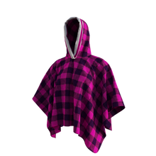 Load image into Gallery viewer, Pook Poncho - Adult Pink Polar Fleece w/ Snap Fastners