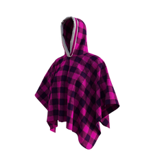 Load image into Gallery viewer, Pook Poncho - Adult Pink Polar Fleece w/ Snap Fastners