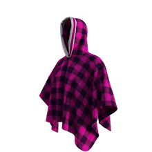Load image into Gallery viewer, Pook Poncho - Adult Pink Polar Fleece w/ Snap Fastners