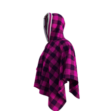 Load image into Gallery viewer, Pook Poncho - Adult Pink Polar Fleece w/ Snap Fastners