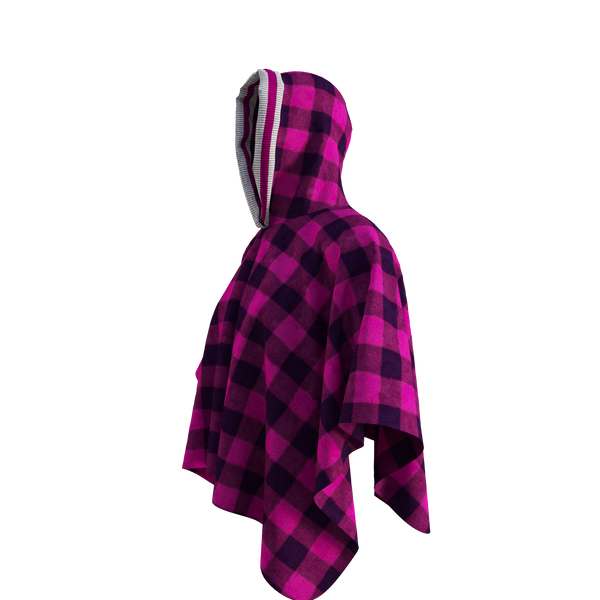Pook Poncho - Adult Pink Polar Fleece w/ Snap Fastners