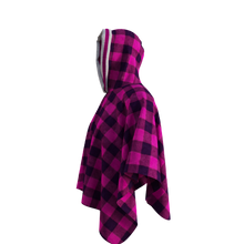 Load image into Gallery viewer, Pook Poncho - Adult Pink Polar Fleece w/ Snap Fastners