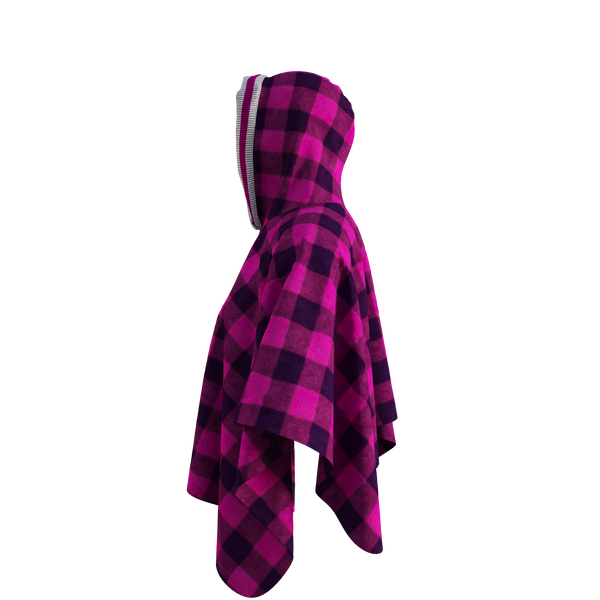 Pook Poncho - Adult Pink Polar Fleece w/ Snap Fastners