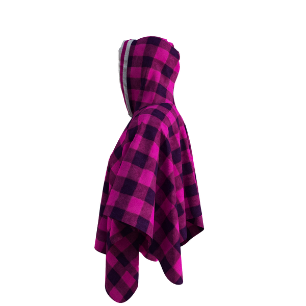 Pook Poncho - Adult Pink Polar Fleece w/ Snap Fastners