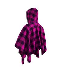 Load image into Gallery viewer, Pook Poncho - Adult Pink Polar Fleece w/ Snap Fastners