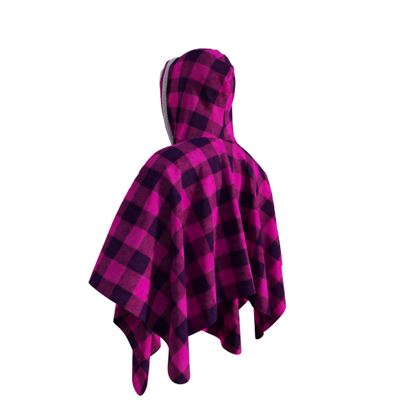 Pook Poncho - Adult Pink Polar Fleece w/ Snap Fastners