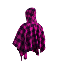 Load image into Gallery viewer, Pook Poncho - Adult Pink Polar Fleece w/ Snap Fastners