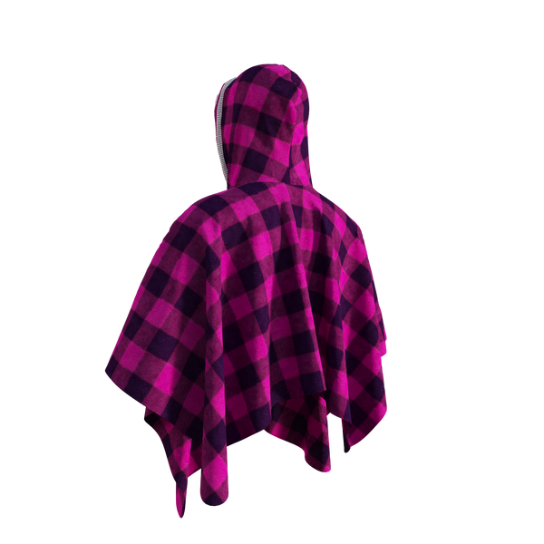 Pook Poncho - Adult Pink Polar Fleece w/ Snap Fastners