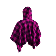 Load image into Gallery viewer, Pook Poncho - Adult Pink Polar Fleece w/ Snap Fastners