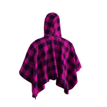 Load image into Gallery viewer, Pook Poncho - Adult Pink Polar Fleece w/ Snap Fastners