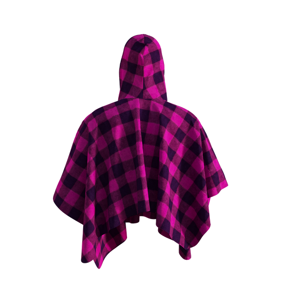 Pook Poncho - Adult Pink Polar Fleece w/ Snap Fastners