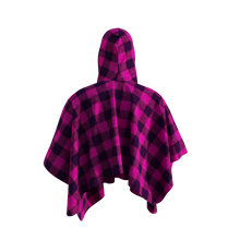 Load image into Gallery viewer, Pook Poncho - Adult Pink Polar Fleece w/ Snap Fastners