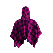 Load image into Gallery viewer, Pook Poncho - Adult Pink Polar Fleece w/ Snap Fastners