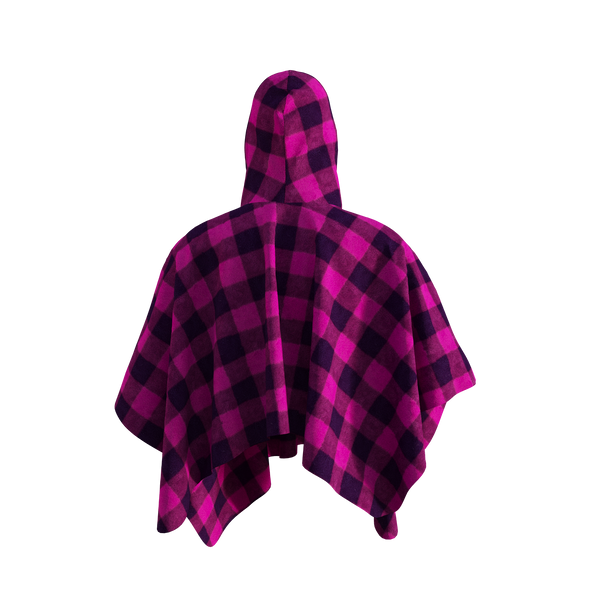 Pook Poncho - Adult Pink Polar Fleece w/ Snap Fastners