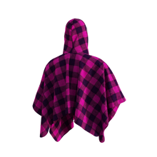 Load image into Gallery viewer, Pook Poncho - Adult Pink Polar Fleece w/ Snap Fastners