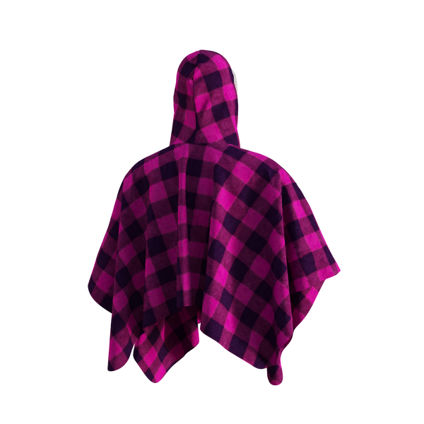 Pook Poncho - Adult Pink Polar Fleece w/ Snap Fastners