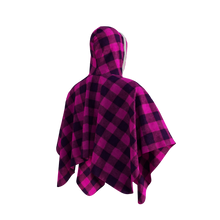 Load image into Gallery viewer, Pook Poncho - Adult Pink Polar Fleece w/ Snap Fastners