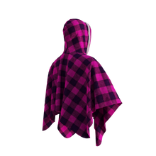 Load image into Gallery viewer, Pook Poncho - Adult Pink Polar Fleece w/ Snap Fastners