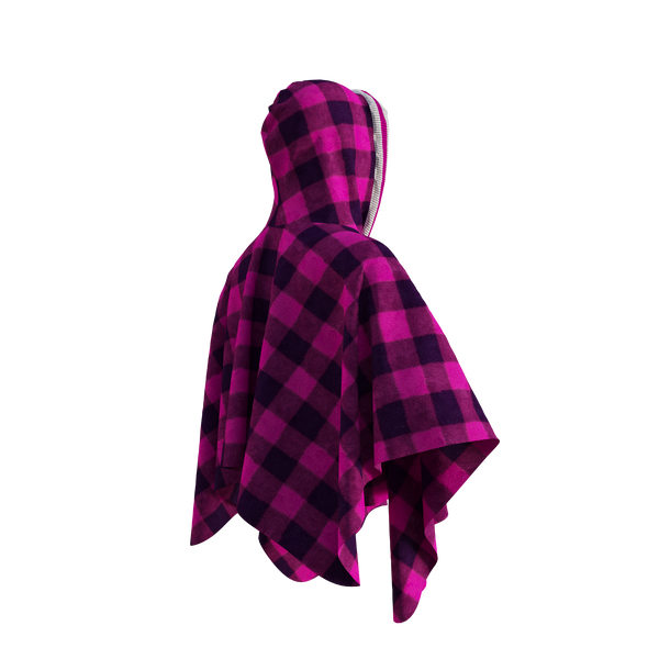 Pook Poncho - Adult Pink Polar Fleece w/ Snap Fastners