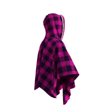 Load image into Gallery viewer, Pook Poncho - Adult Pink Polar Fleece w/ Snap Fastners