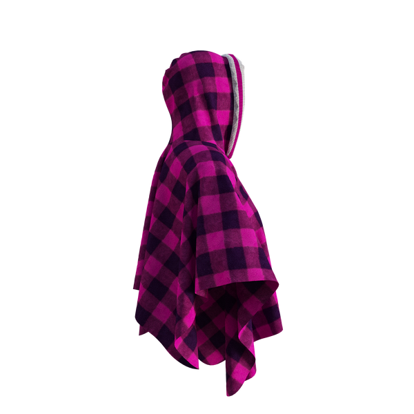 Pook Poncho - Adult Pink Polar Fleece w/ Snap Fastners