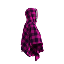 Load image into Gallery viewer, Pook Poncho - Adult Pink Polar Fleece w/ Snap Fastners