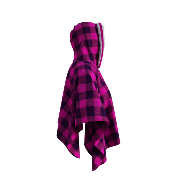 Pook Poncho - Adult Pink Polar Fleece w/ Snap Fastners