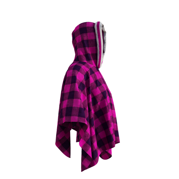 Pook Poncho - Adult Pink Polar Fleece w/ Snap Fastners