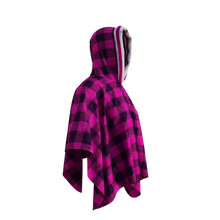 Load image into Gallery viewer, Pook Poncho - Adult Pink Polar Fleece w/ Snap Fastners