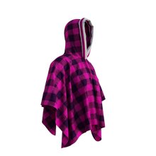 Load image into Gallery viewer, Pook Poncho - Adult Pink Polar Fleece w/ Snap Fastners