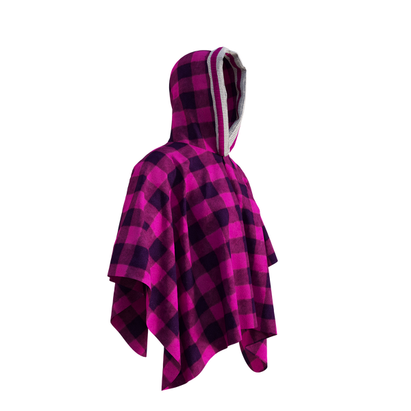 Pook Poncho - Adult Pink Polar Fleece w/ Snap Fastners