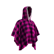 Load image into Gallery viewer, Pook Poncho - Adult Pink Polar Fleece w/ Snap Fastners