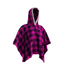 Load image into Gallery viewer, Pook Poncho - Adult Pink Polar Fleece w/ Snap Fastners