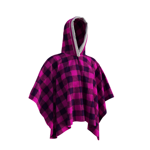 Pook Poncho - Adult Pink Polar Fleece w/ Snap Fastners
