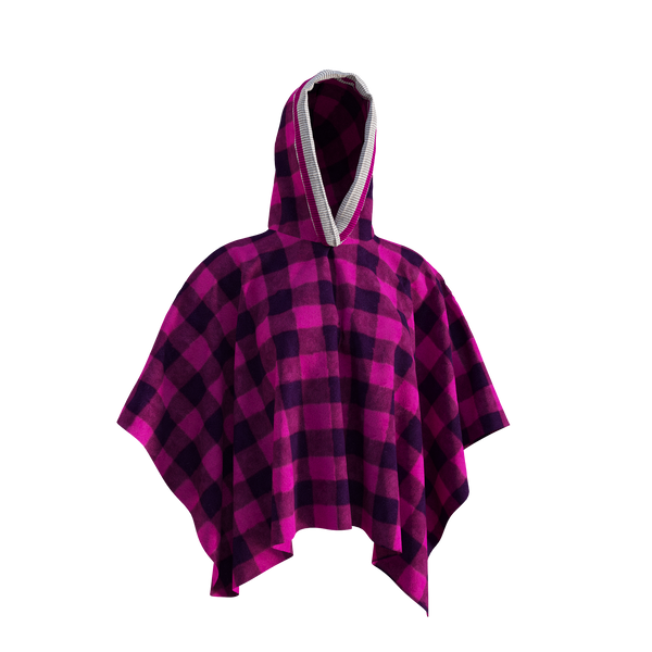 Pook Poncho - Adult Pink Polar Fleece w/ Snap Fastners