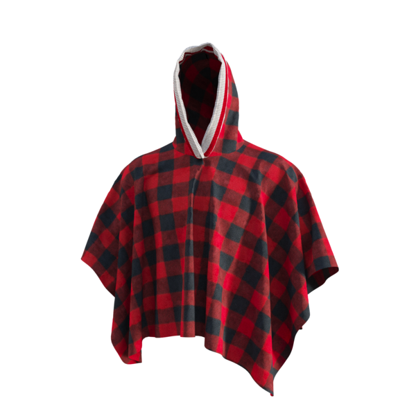 Pook Poncho - Adult Red Polar Fleece w/ Snap Fastners