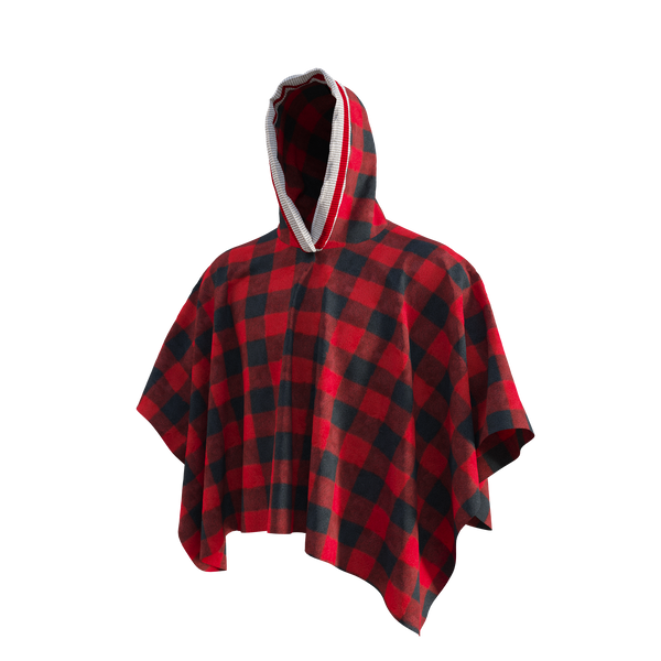 Pook Poncho - Adult Red Polar Fleece w/ Snap Fastners
