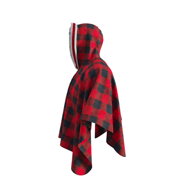 Pook Poncho - Adult Red Polar Fleece w/ Snap Fastners