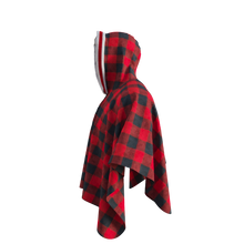 Load image into Gallery viewer, Pook Poncho - Adult Red Polar Fleece w/ Snap Fastners