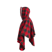 Load image into Gallery viewer, Pook Poncho - Adult Red Polar Fleece w/ Snap Fastners