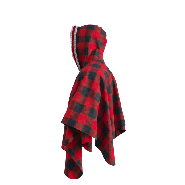 Pook Poncho - Adult Red Polar Fleece w/ Snap Fastners