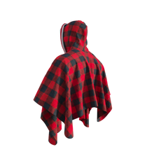 Load image into Gallery viewer, Pook Poncho - Adult Red Polar Fleece w/ Snap Fastners