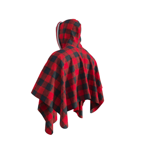 Pook Poncho - Adult Red Polar Fleece w/ Snap Fastners