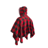 Pook Poncho - Adult Red Polar Fleece w/ Snap Fastners