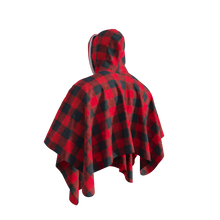 Load image into Gallery viewer, Pook Poncho - Adult Red Polar Fleece w/ Snap Fastners