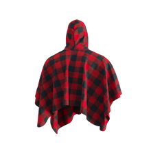 Load image into Gallery viewer, Pook Poncho - Adult Red Polar Fleece w/ Snap Fastners