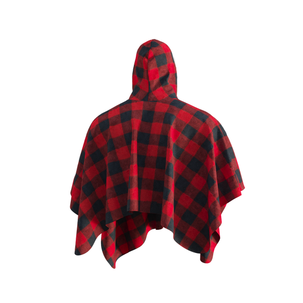 Pook Poncho - Adult Red Polar Fleece w/ Snap Fastners